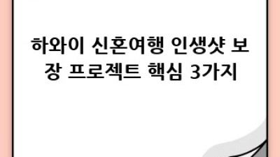 하와이 신혼여행: 인생샷 보장 프로젝트 ✨